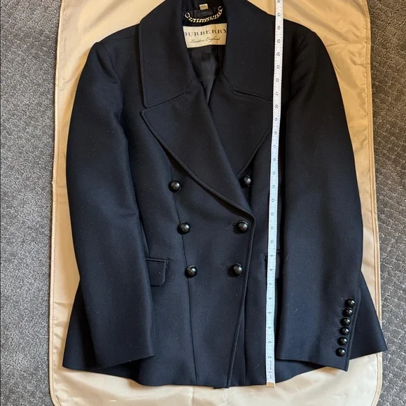 Burberry Black Blazer with Button Detail